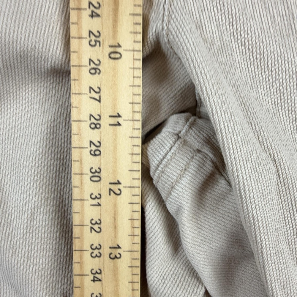 Cato Shorts Womens 26W Beige Bermuda Twill Flat Front Stretch Zip Fly‎ Pockets - Picture 4 of 9
